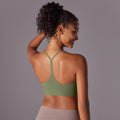 european and american double-sided brushed comfortable i-shaped back yoga wear sports intimates running fitness yoga bra for women