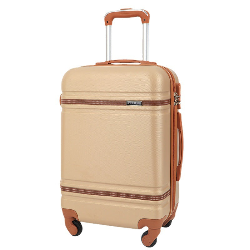 Cross-border special ABS material business boarding box gift travel password box strong waterproof universal wheel trolley case