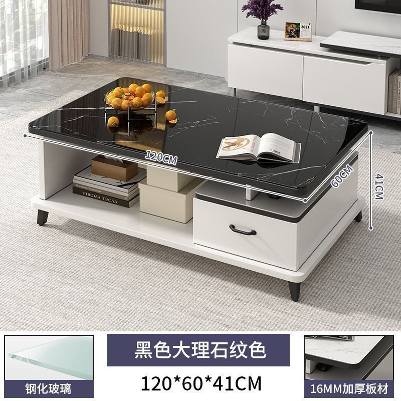 Modern minimalist tv stand for living room, compact home, floor-standing extendable 2025 new style coffee table and tv cabinet combination
