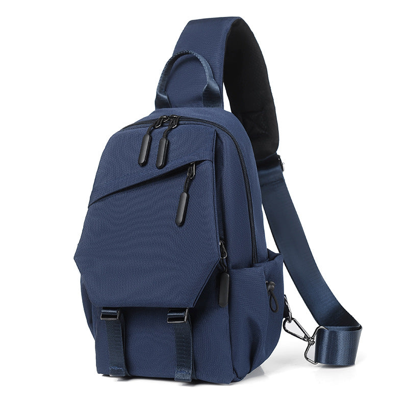 Customized  men's breast bag trend casual messenger bag anti-splashing and wear-resistant travel commuter shoulder bag wholesale