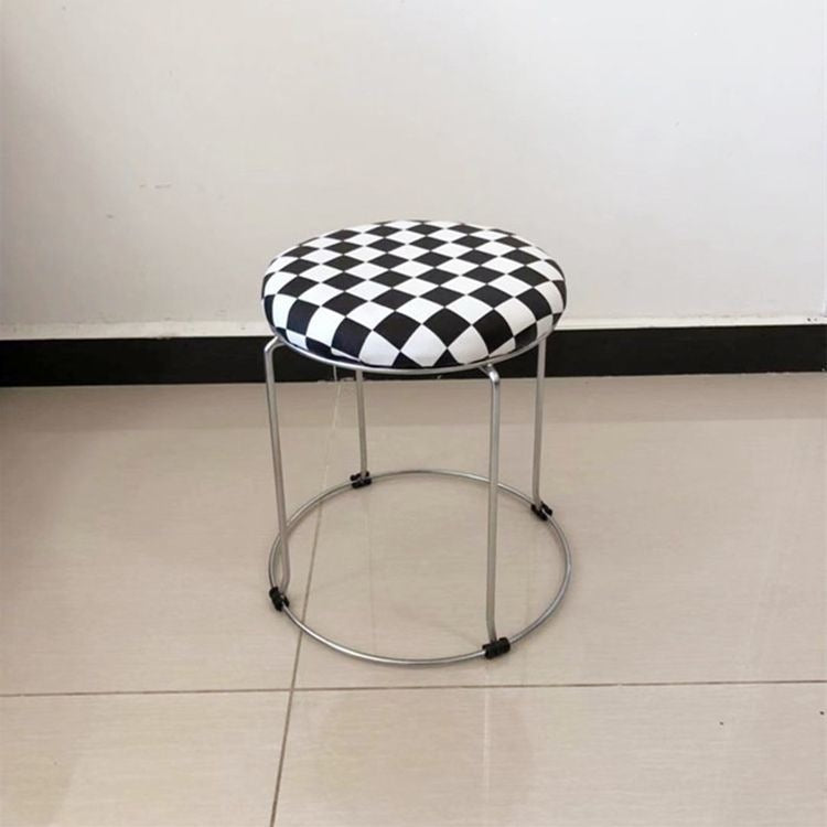 Soft stool, durable shoe changing stool, casual stool, for home bench, solid wood surface low stool, round stool, thickened steel stool