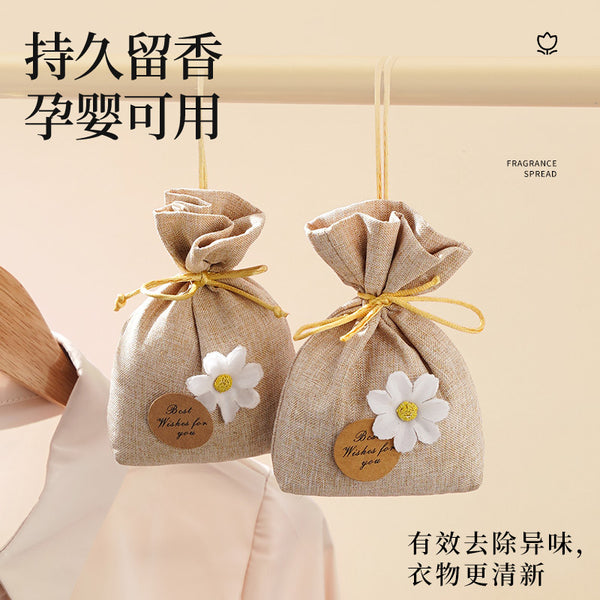 Gardenia Aromatherapy Fragrance Bag Wardrobe Lasting Aroma Deodorization Artifact Clear Sachet Wardrobe Premium Clothing Automotive