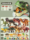 Dinosaur toy set for kids: tyrannosaurus rex, triceratops, and more - soft vinyl, realistic animal model figures