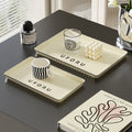 Tea tray tray rectangular for home living room tea tray 2025new arrival tray accessible luxury high-end guesthouse tray hotel