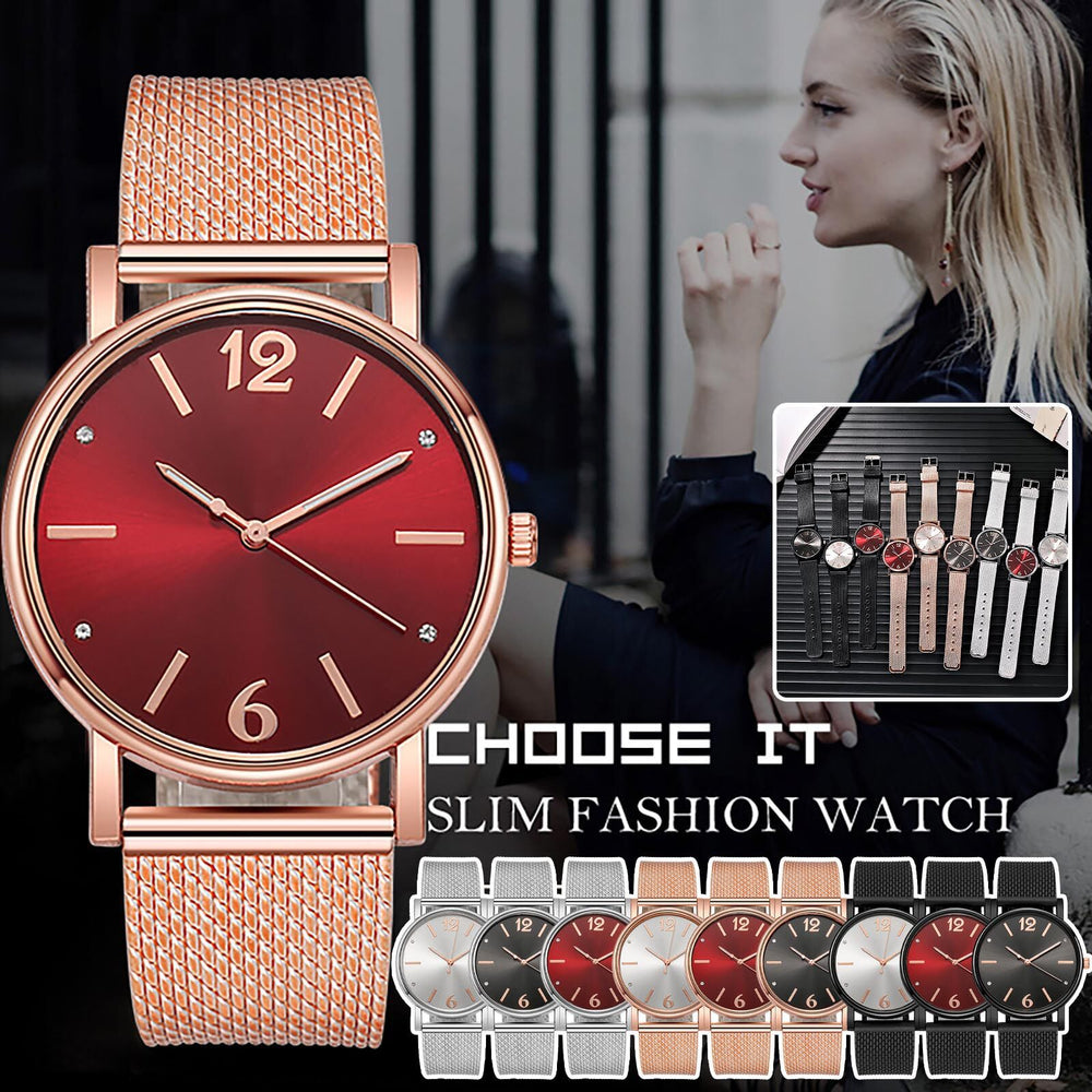 Women's watch - korean style, minimalist fashion, magazine-inspired trend, chic & stylish, quartz movement, student watch, quartz watch with dial