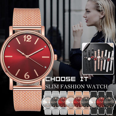 Women's watch - korean style, minimalist fashion, magazine-inspired trend, chic & stylish, quartz movement, student watch, quartz watch with dial
