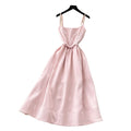 French chic high-end bow detail corset waist slip dress - women's  summer fashion maxi gown