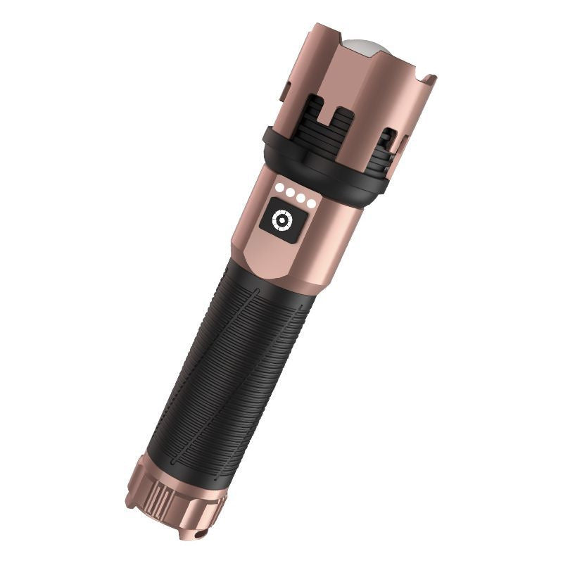 Flashlight Super bright strong light long-distance shooting aluminum alloy large-capacity lighting flashlight outdoor long-lasting battery life flashlight