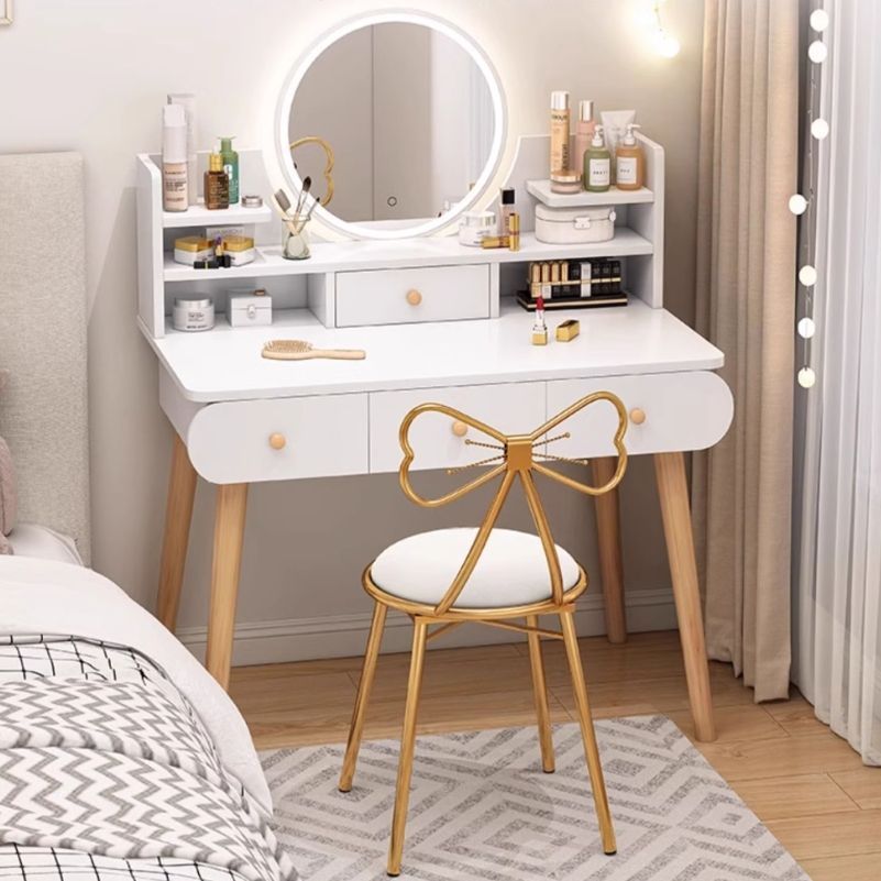Modern minimalist vanity table - bedroom, small apartment, master bedroom - new light luxury style, trendy storage cabinet, all-in-one desk, makeup table