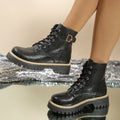 Women's thick-soled martin boots for export,  autumn/winter new collection, fleece-lined warm cotton boots, plus size women's boots wholesale for cross-border e-commerce