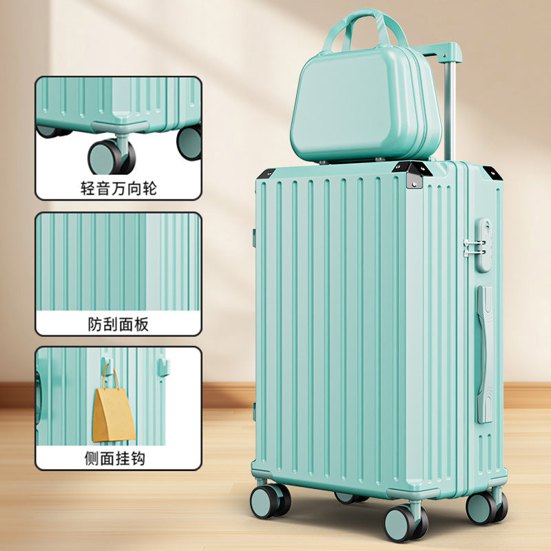New suitcase 24-inch student trolley suitcase universal silent wheel suitcase large capacity boarding password case