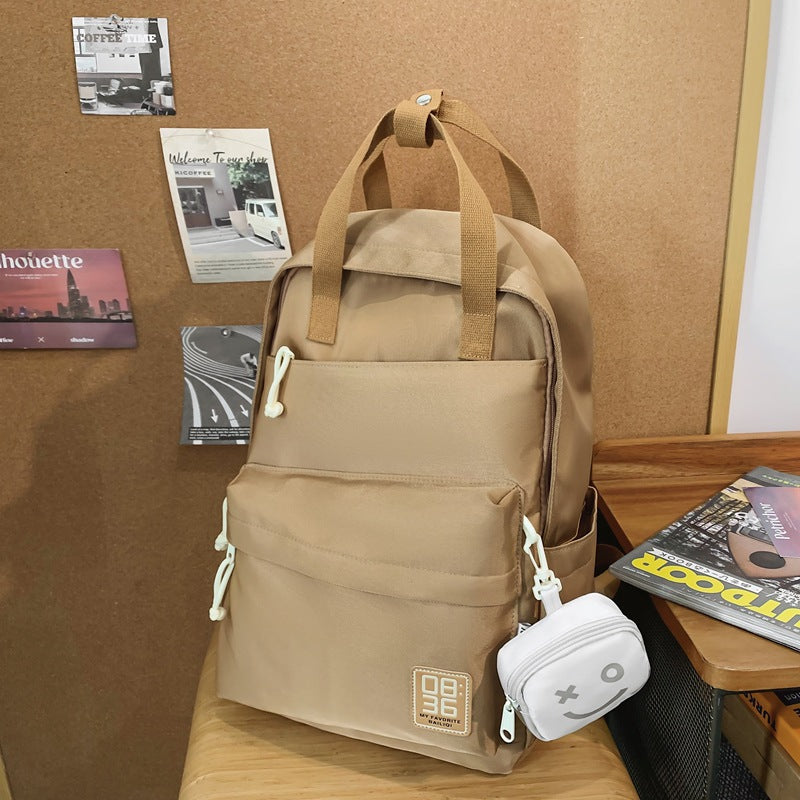 New casual carry-on backpack - large capacity, wear-resistant, water-repellent, cute small bag - perfect for students, casual travel, and tutoring
