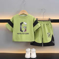 Boys' short-sleeve set: new  collection - breathable, cool, and casual two-piece outfit for toddlers and young children. wholesale children's clothing for export