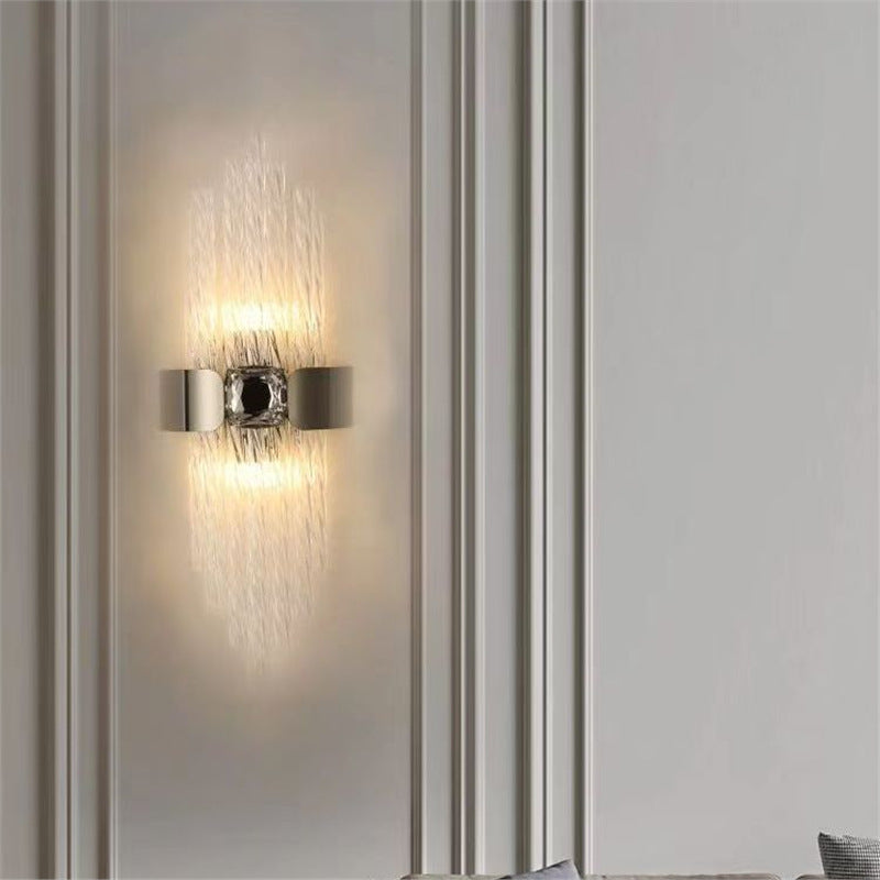 New arrivalaccessible luxury crystal wall lamp popular bedside living room background wall corridor aisle casualclassy wall lamp