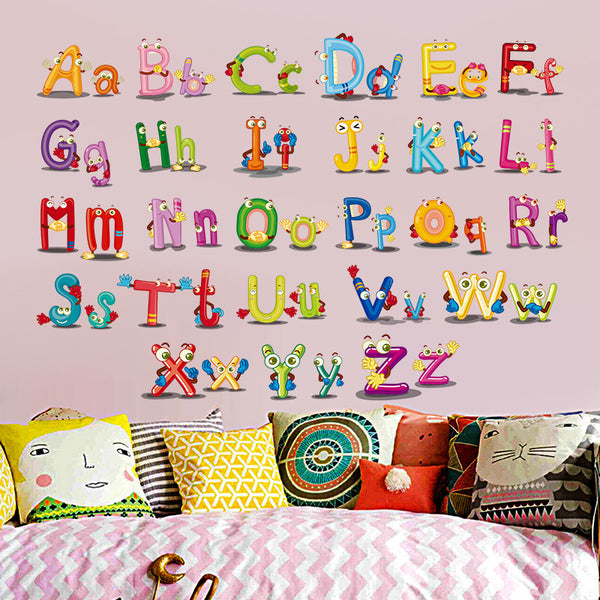 Wall sticker wholesale new English alphabet bedroom living room removable decoration children wall sticker XH6220