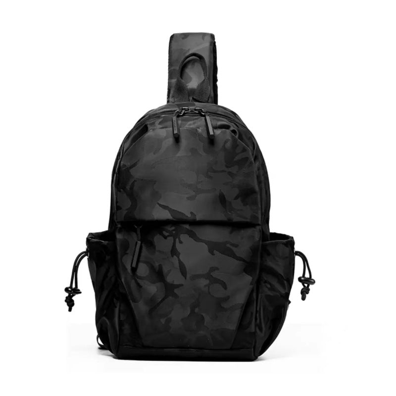 Factory direct sales men's breast bag simple shoulder messenger bag trendy brand oblique backpack small bag trendy messenger bag men's spot