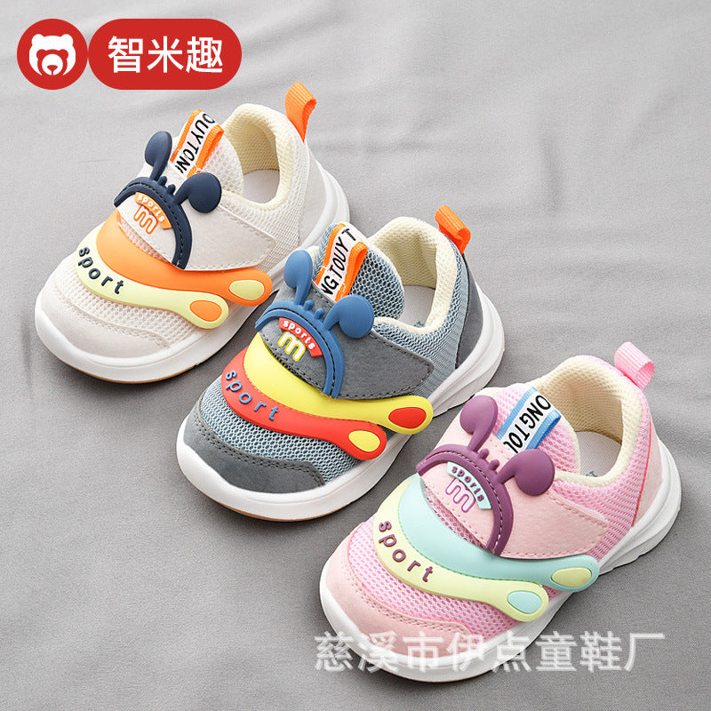 Kids' spring/autumn shoes: breathable soft-soled infant shoes for baby girls (0-1-3 years old), baby shoes, functional shoes for baby boys, and first walker shoes