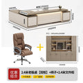 2.4m boss table [double cabinet] + chair + 2.4m file cabinet