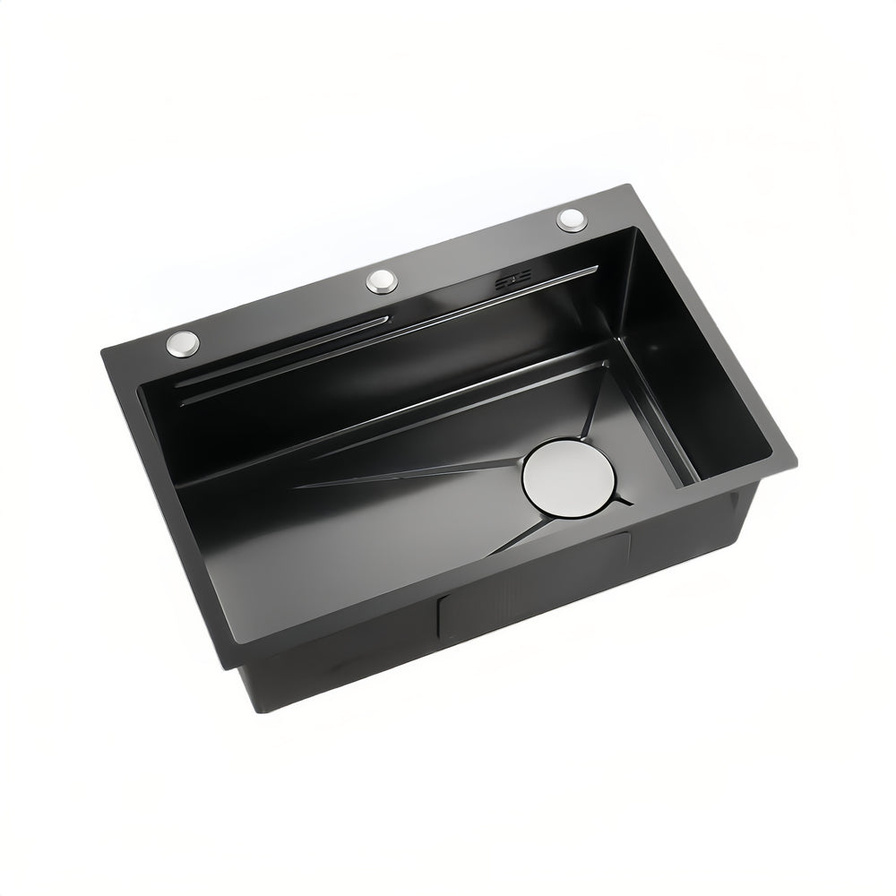 Kitchen sink single slot 304 stainless steel sink xiao mi grain 4mm thickened vegetable basin all-in-one sink wash basin