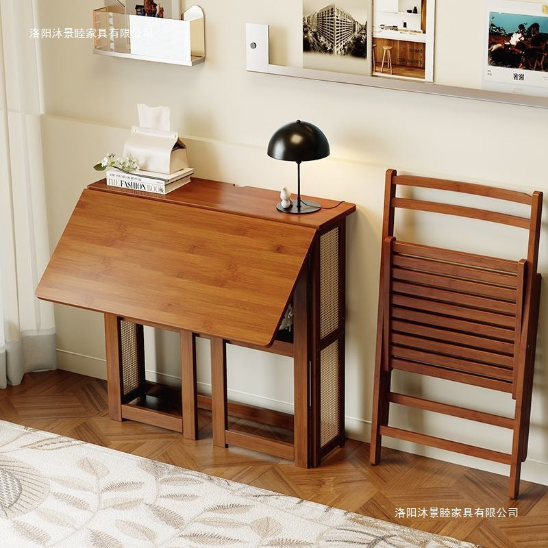 Study desk bookshelf all-in-one table small apartment bedroom for home foldable table computer desk student study writing desk