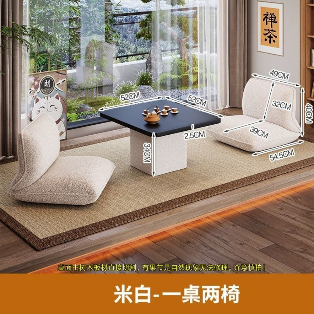 Popular tatami lazy sofa tea table combination balcony back chair bedroom window seat cushion bay window chair small coffee table