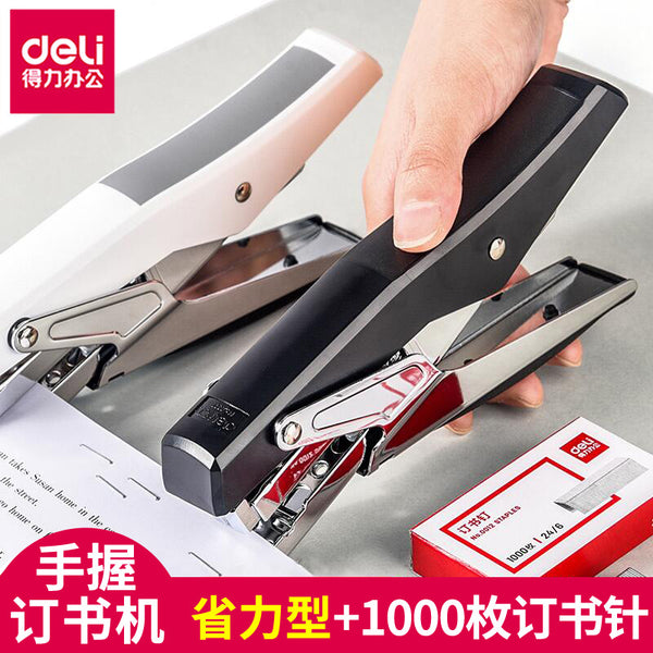 Deli hand-held takeaway packing snack bag hand-held labor-saving stapler No. 12 order hand-held stapler wholesale
