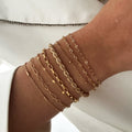 Wholesale alloy layered bracelet set - european & american style cross-border jewelry, trendy multi-layer chain bracelet, cuban link bracelet for women