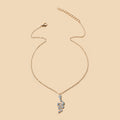 Wholesale vintage snake pendants - european & american cross-border trendy jewelry - snake-shaped elements with diamond accents - high-end sweater necklace for women