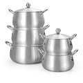 hot product aluminum pot 16-28cm thinning sanded aluminum soup pot commercial hotel cookware pot set pot stew pot