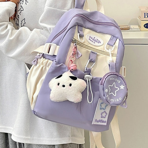 Summer 2025 new trendy backpack Japanese cute ins milk huhu little girl fresh and versatile travel backpack