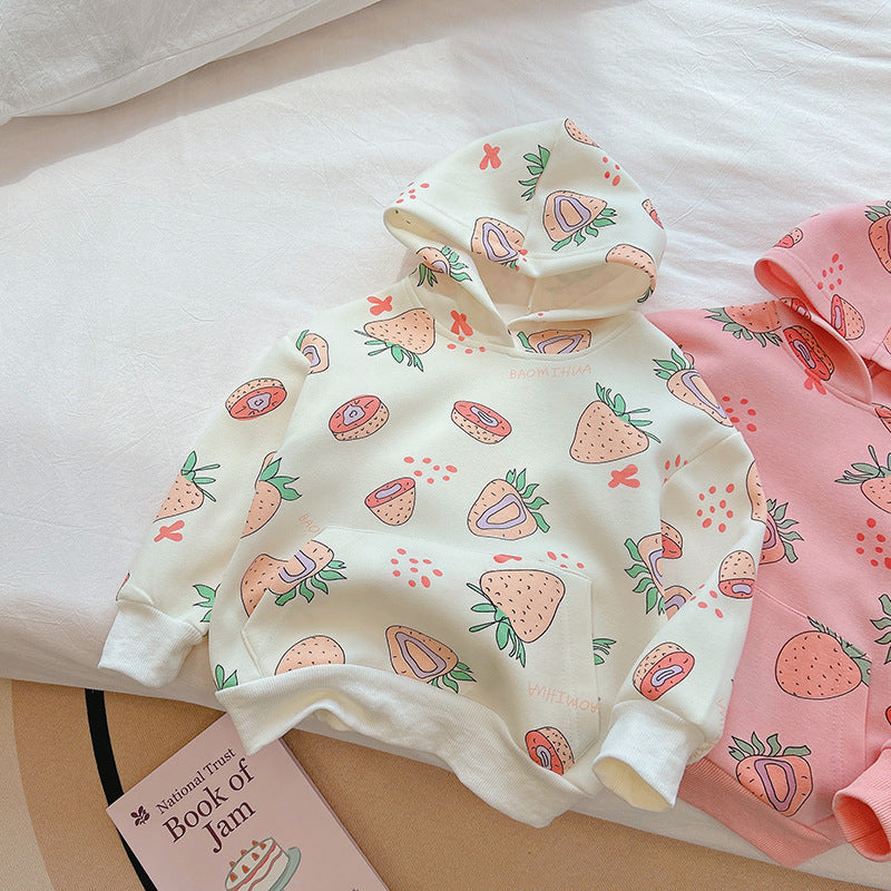 Girls' sweatshirt  spring/autumn new arrival top, stylish and trendy autumn base layer for young children and toddlers, girls' autumn fashion