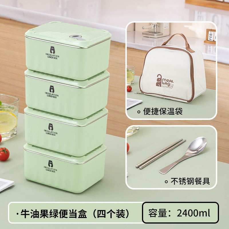 304 stainless steel lunch box - microwave safe, food-grade, airtight container for home use - perfect for fruits and meals