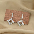 Titanium steel necklace women's geometric pendant earrings suitniche styleclassy sense collarbone chain earrings jewelry wholesale accessible luxury