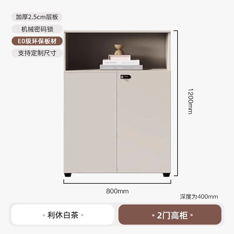 Low cabinet office printer tea cabinet partition cabinet file cabinet casual wooden floor-standing information cabinet with password lock