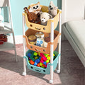 Mobile toy cart storage rack - multi-tier household organizer for books and sundries