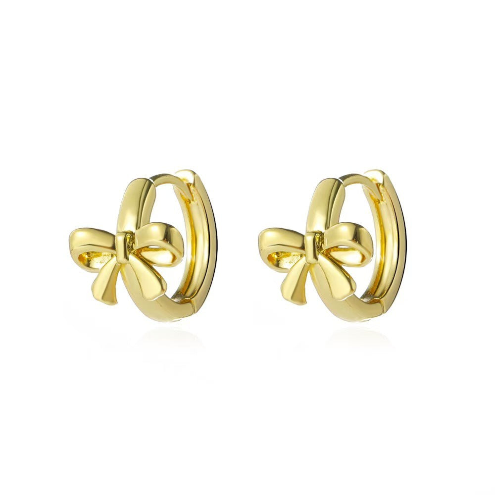 Export beautiful bows pendant earrings stylish ring earrings trendy new products for girls party holiday gifts
