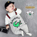 Newborn baby boy romper - spring/autumn cartoon two-piece style - fashionable pullover crawling suit