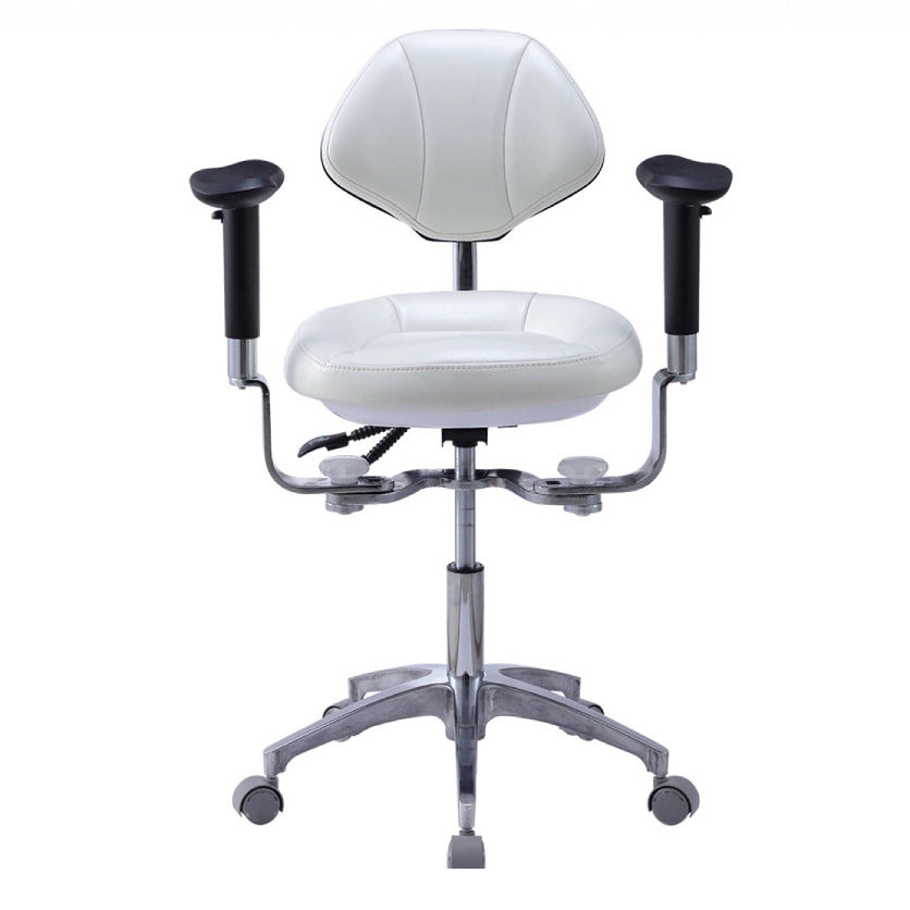 Dental Dentist Seat Metal Stainless Steel Doctor Chair Lifting Swivel Roller Dental Chair MKS-038