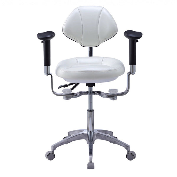 Dental Dentist Seat Metal Stainless Steel Doctor Chair Lifting Swivel Roller Dental Chair MKS-038