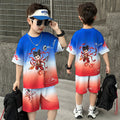Summer little nezha short-sleeve set : new baby summer outfit, boys' sports two-piece set, quick-dry kids' clothing