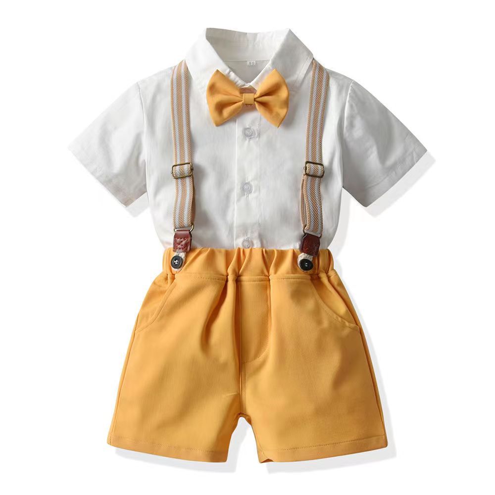 Boys' formal suit set: summer shirt and overalls. boys' performance costume - direct from the manufacturer, dropshipping available