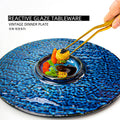 Kiln-turned-stylish high-looking crater relief decoration dessert plate creative desktop pastry western food plate dessert plate