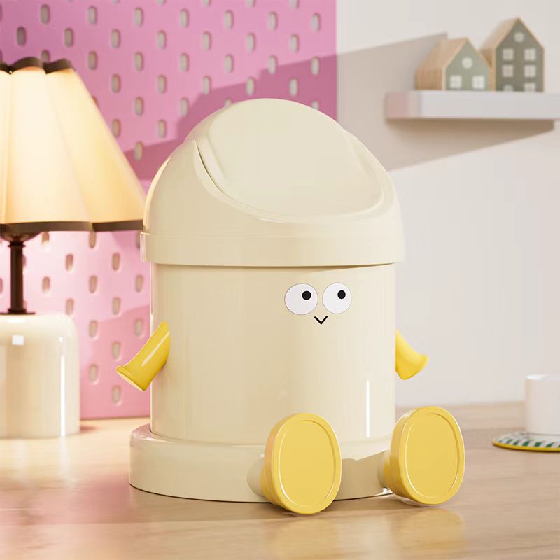 Cartoon home desktop trash can - mini, cute, high-value storage for office, bedroom, dorm, and desk