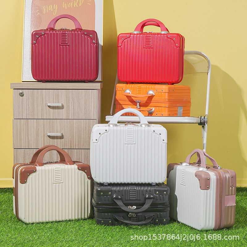Portable cosmetic case, high-value 14-inch suitcase, small mini suitcase, gift box, gift printing logo.