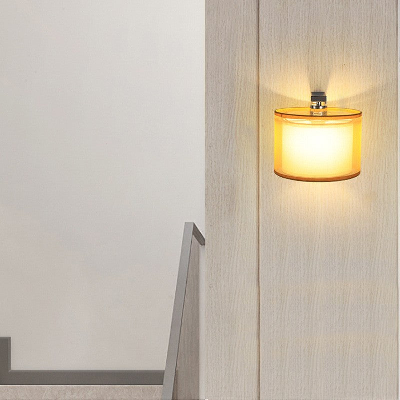 Wall lamp popularcasual up and down adjustment installation room reading master bedroom bedside lamp normcore fabric lampshade led lamp