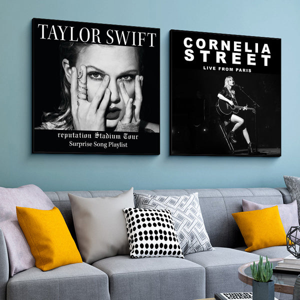 Taylor Swift hanging music dining bar cafe decoration painting European and American singer album cover mildew mural
