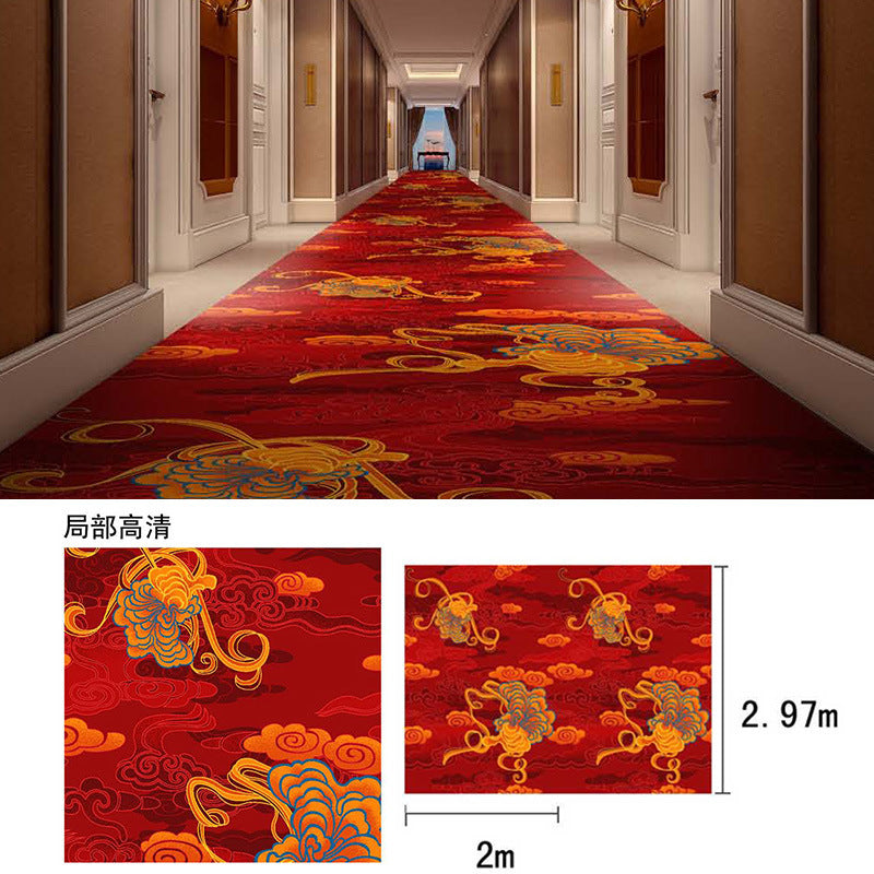 In stock haima 800g nylon carpet hotel corridor aisle thickened flame retardant b1 fireproof bedroom carpet
