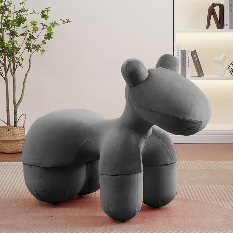 Creative pony chair - adorable kids' animal ride-on sofa stool - cartoon chair plush toy - home decor accent