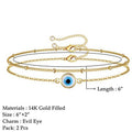 European and american cross-border adjustable layered bracelet cute evil eye oval chain pearl strip turtle gold bracelet for women