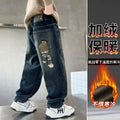 Boys' spring pants  new collection: spring/autumn loose-fit jeans for older boys
